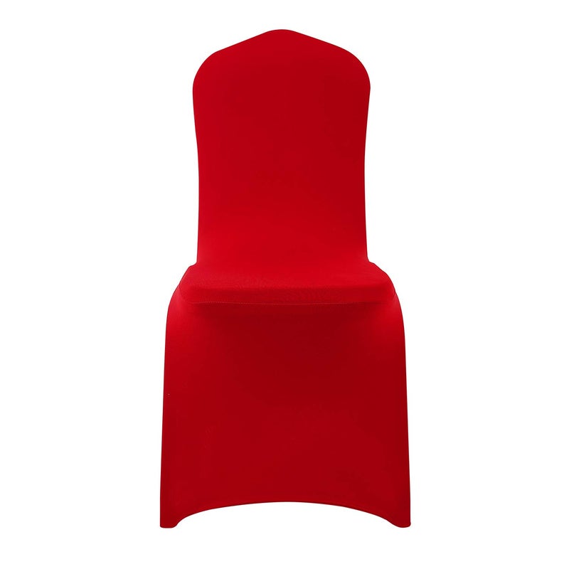Peomeise Stretch Spandex Chair Cover for Wedding Party Dining Banquet Event (Red, 25) - Image 2